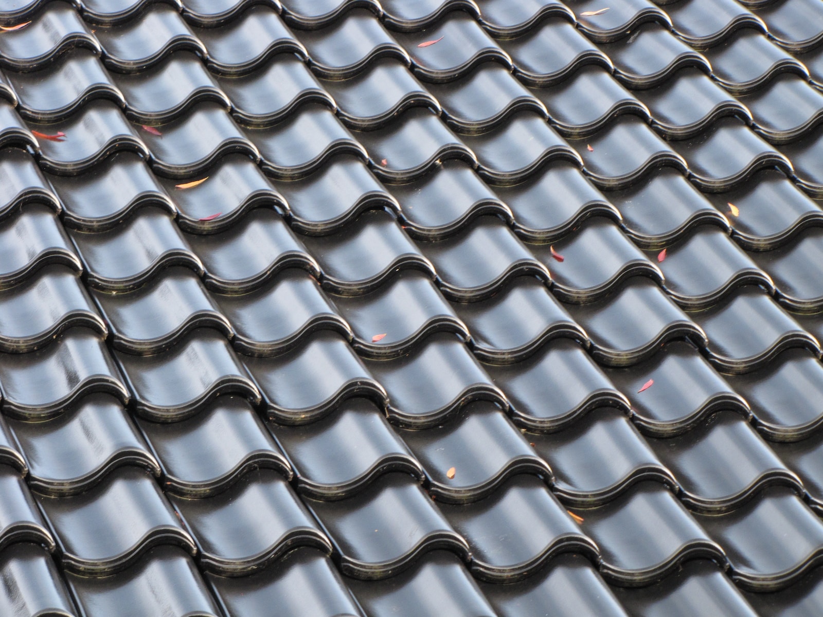 a close up view of a metal roof